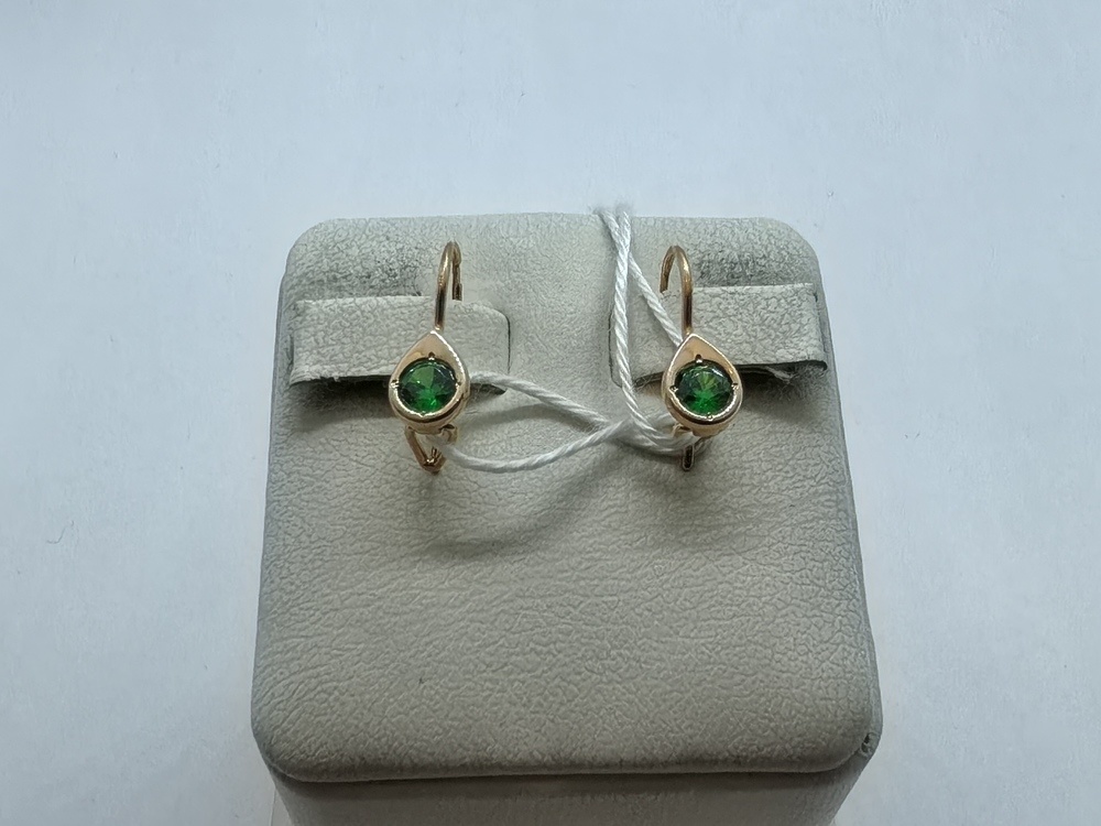 СЕРЬГИ С КАМНЕМ (Au 585)