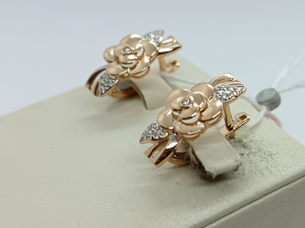 СКМИ585 СЕРЬГИ С КАМНЯМИ (Au 585)