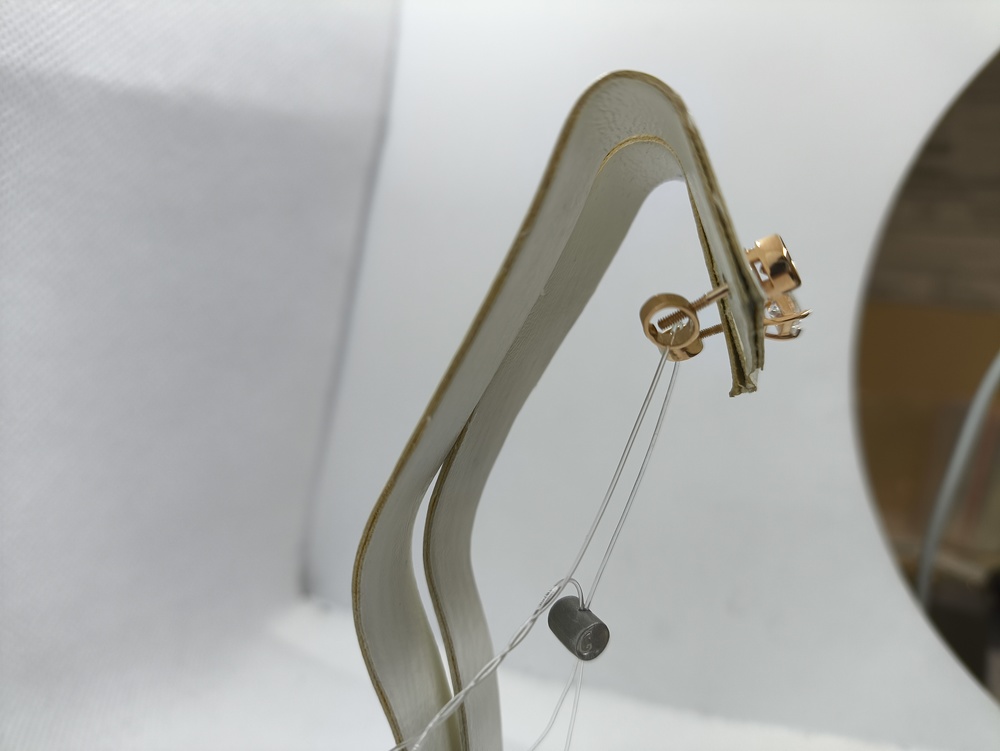 СЕРЬГИ ПУСЕТЫ с камнем (Au 585)