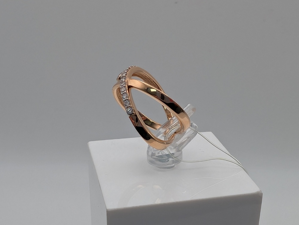 КОЛЬЦО С КАМНЯМИ (Au 585)