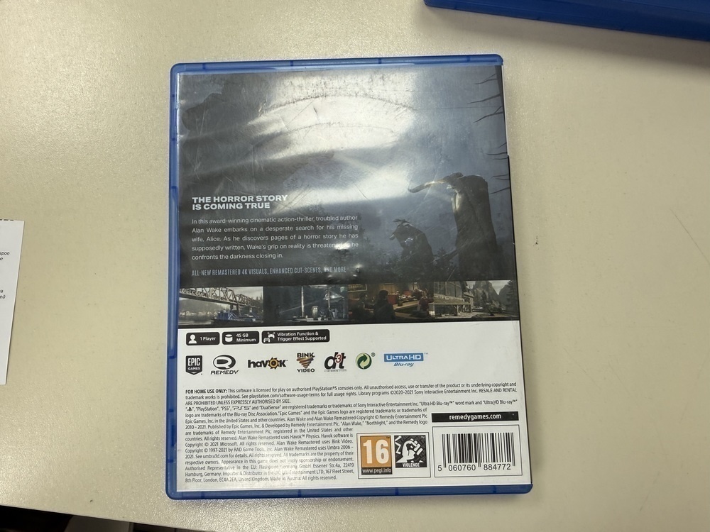 Игра Playstation 5 ALAN WAKE REMASTERED