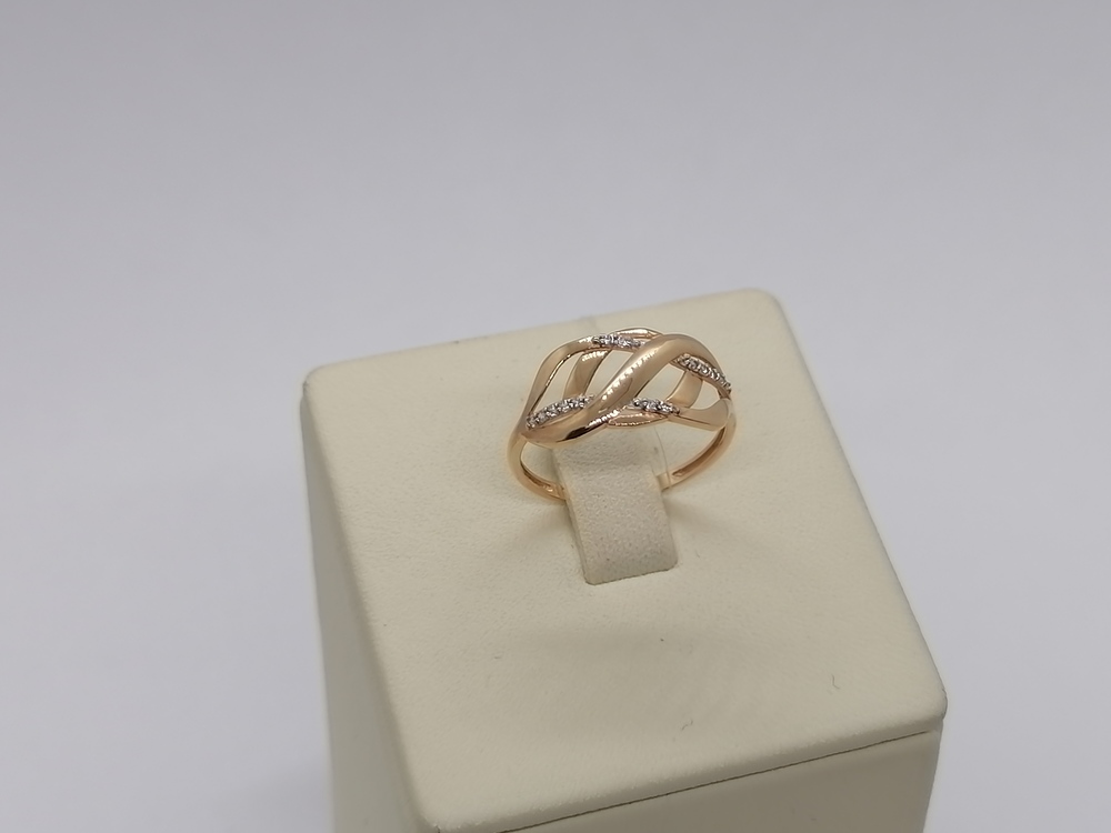 КОЛЬЦО С КАМНЯМИ (Au 585)