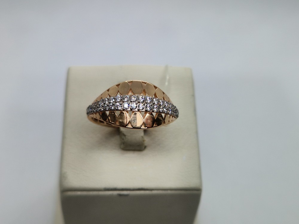 КОЛЬЦО С КАМНЯМИ (Au 585)