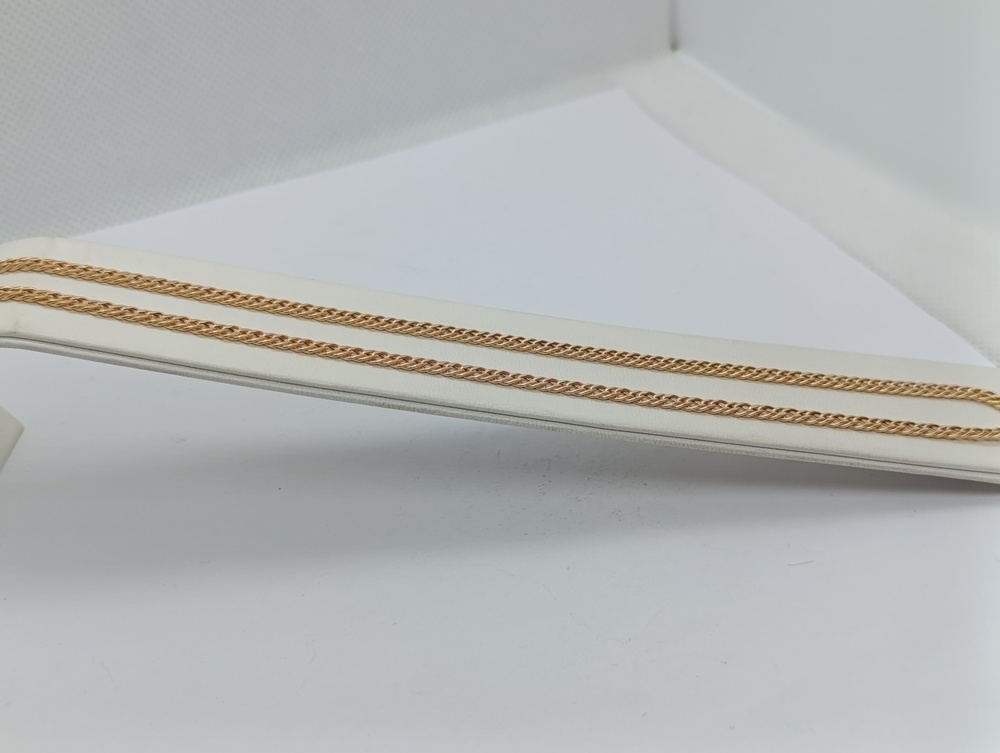 ЦЕПЬ ПУСТОТЕЛАЯ Ромб двойной (Au 585)