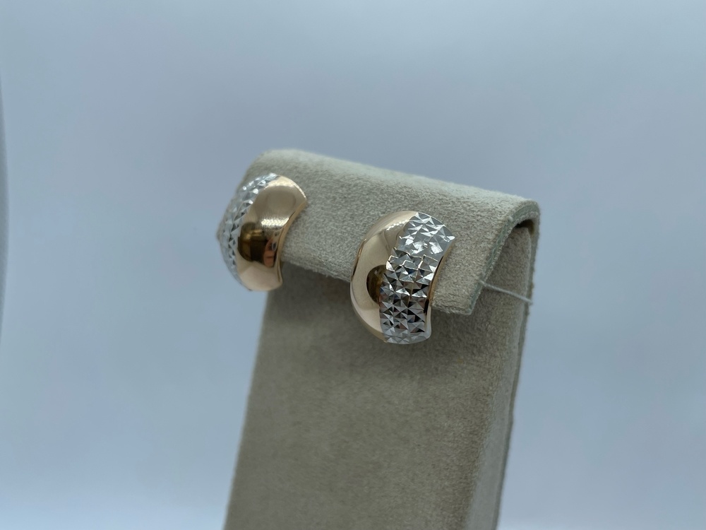 СБКМ585 СЕРЬГИ БЕЗ КАМНЯ (Au 585)