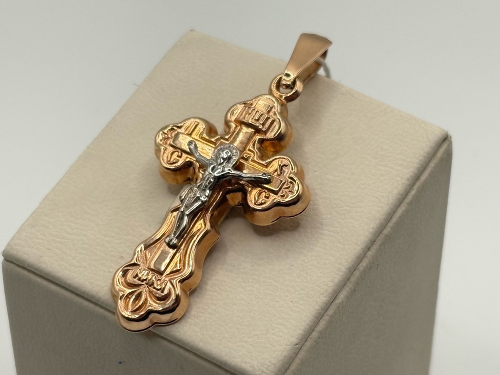 ПОДВЕСКА КРЕСТ без камня (Au 585)