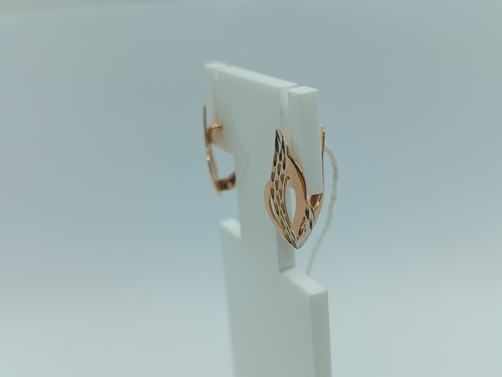 СБКМ585 СЕРЬГИ БЕЗ КАМНЯ (Au 585)