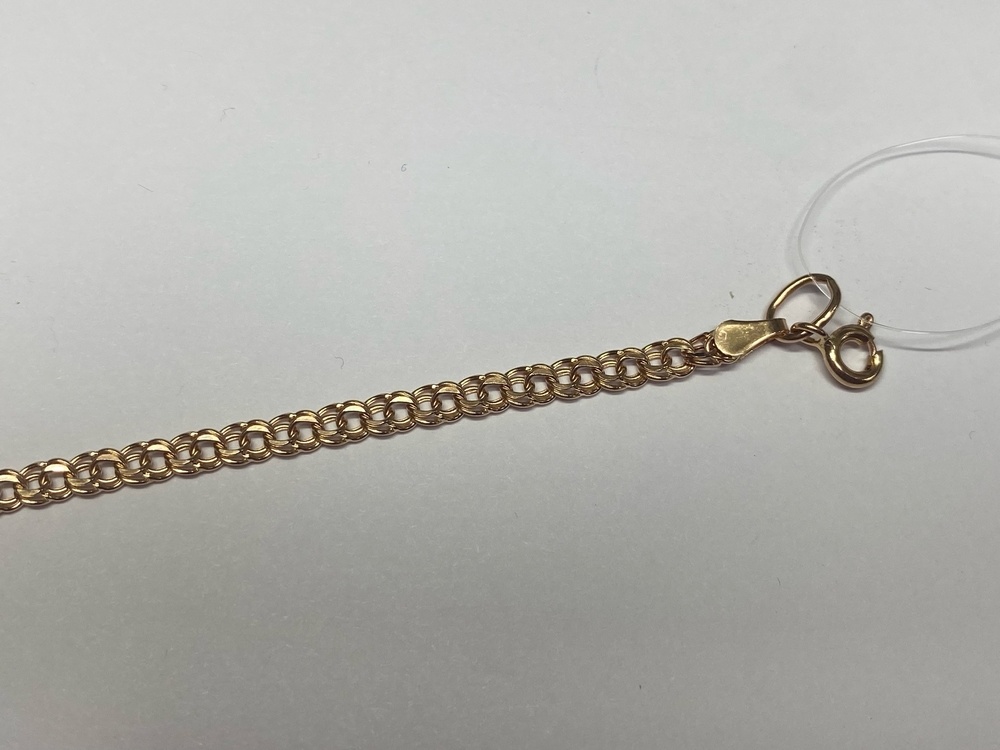 БРАСЛЕТ ПУСТОТЕЛЫЙ Бисмарк (Au 585)