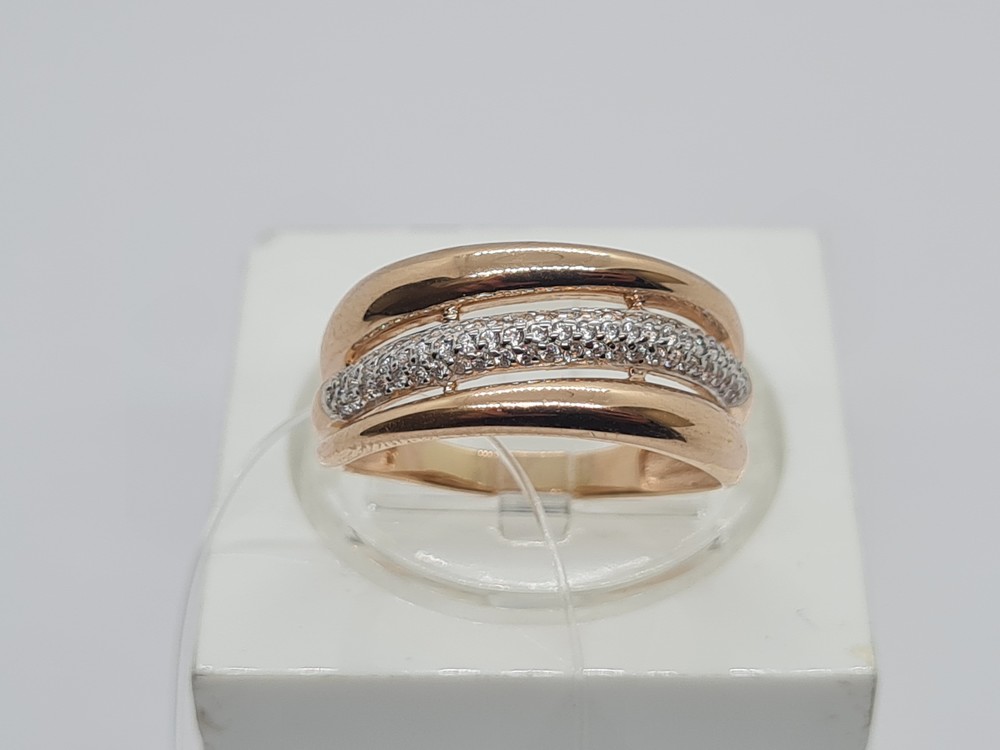 КОЛЬЦО С КАМНЯМИ (Au 585)