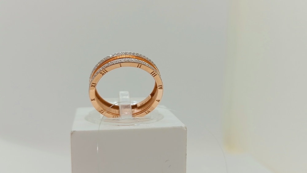 КОЛЬЦО С КАМНЯМИ (Au 585)