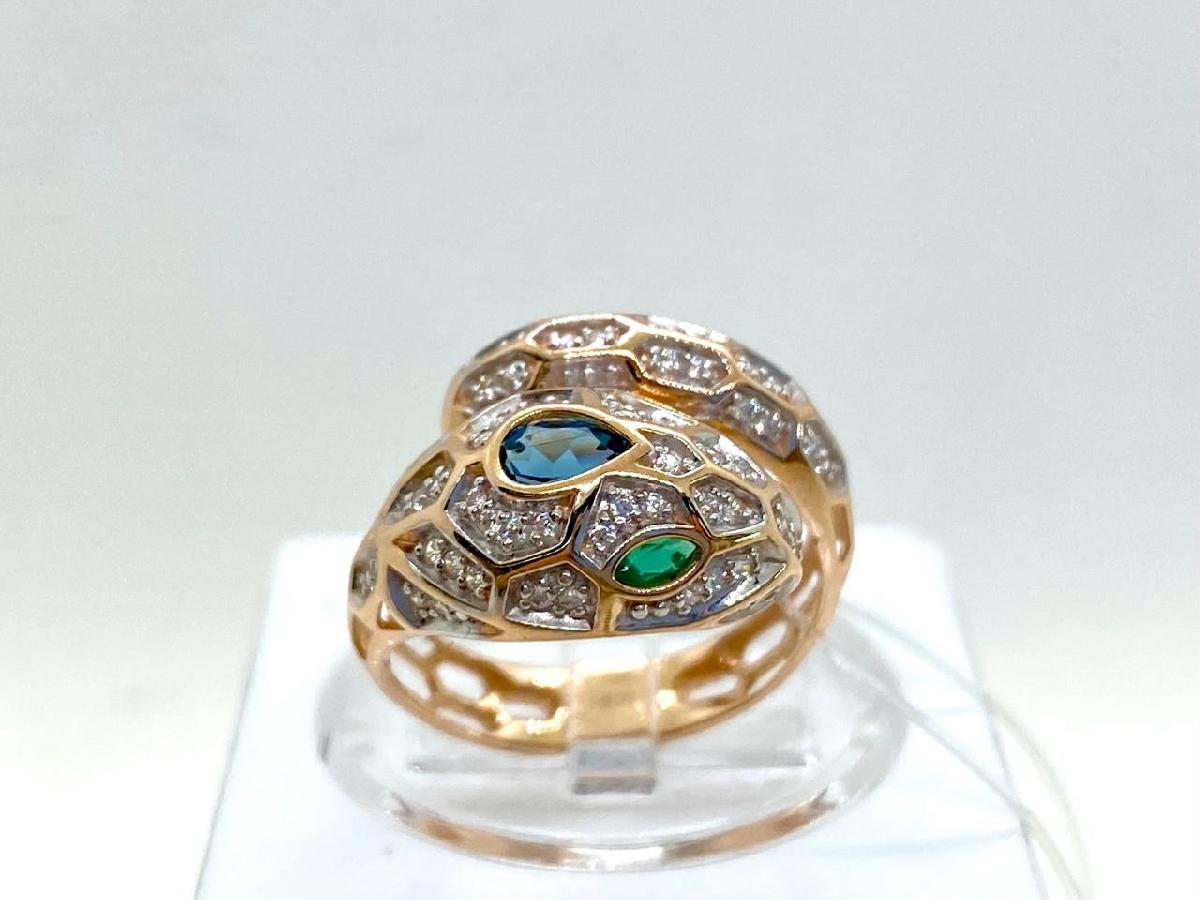 716362 КОЛЬЦО С КАМНЯМИ (Au 585)