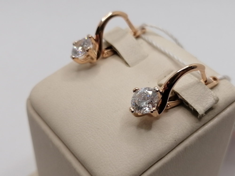 СЕРЬГИ С КАМНЕМ (Au 585)