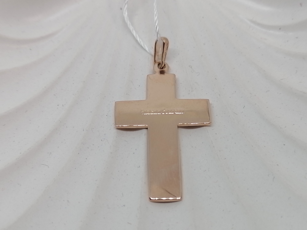 ПОДКБК585 ПОДВЕСКА КРЕСТ БЕЗ КАМНЯ (Au 585)