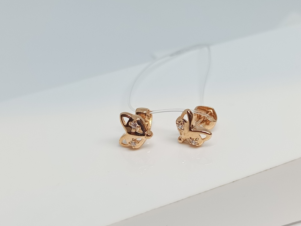 СЕРЬГИ ПУСЕТЫ с камнями (Au 585)