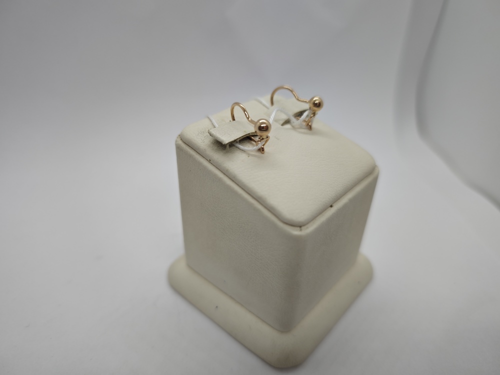 СБКМ585 СЕРЬГИ БЕЗ КАМНЯ (Au 585)