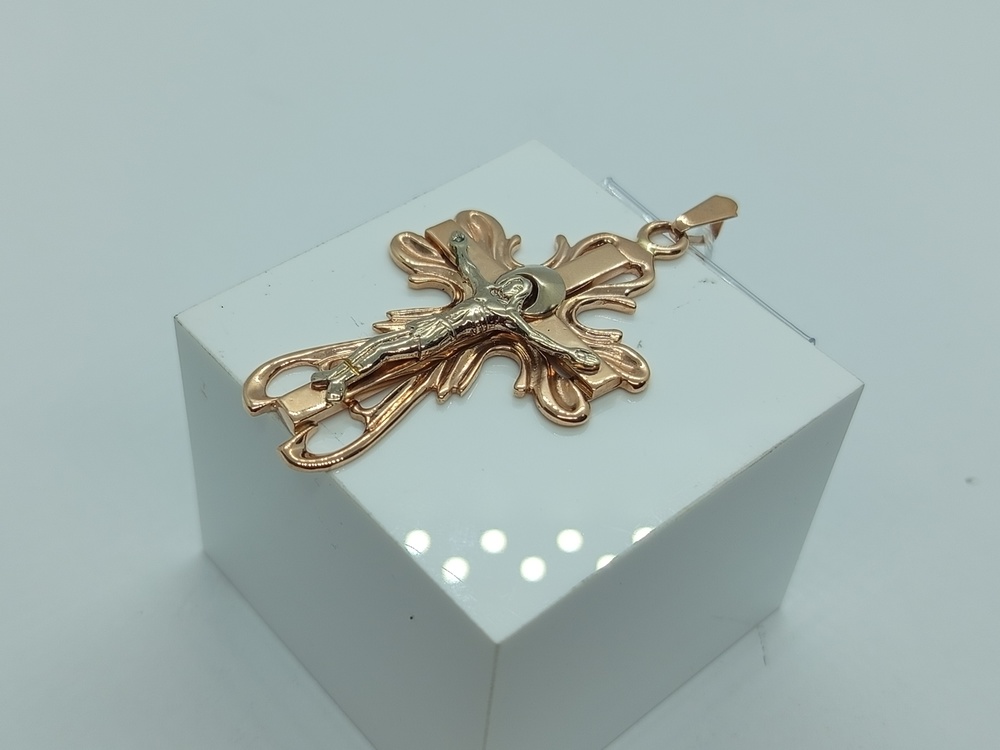 ПОДКБК585 ПОДВЕСКА КРЕСТ БЕЗ КАМНЯ (Au 585)