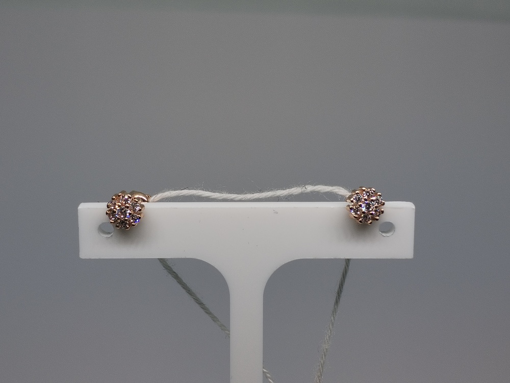 СПУС585 СЕРЬГИ ПУСЕТЫ (Au 585)