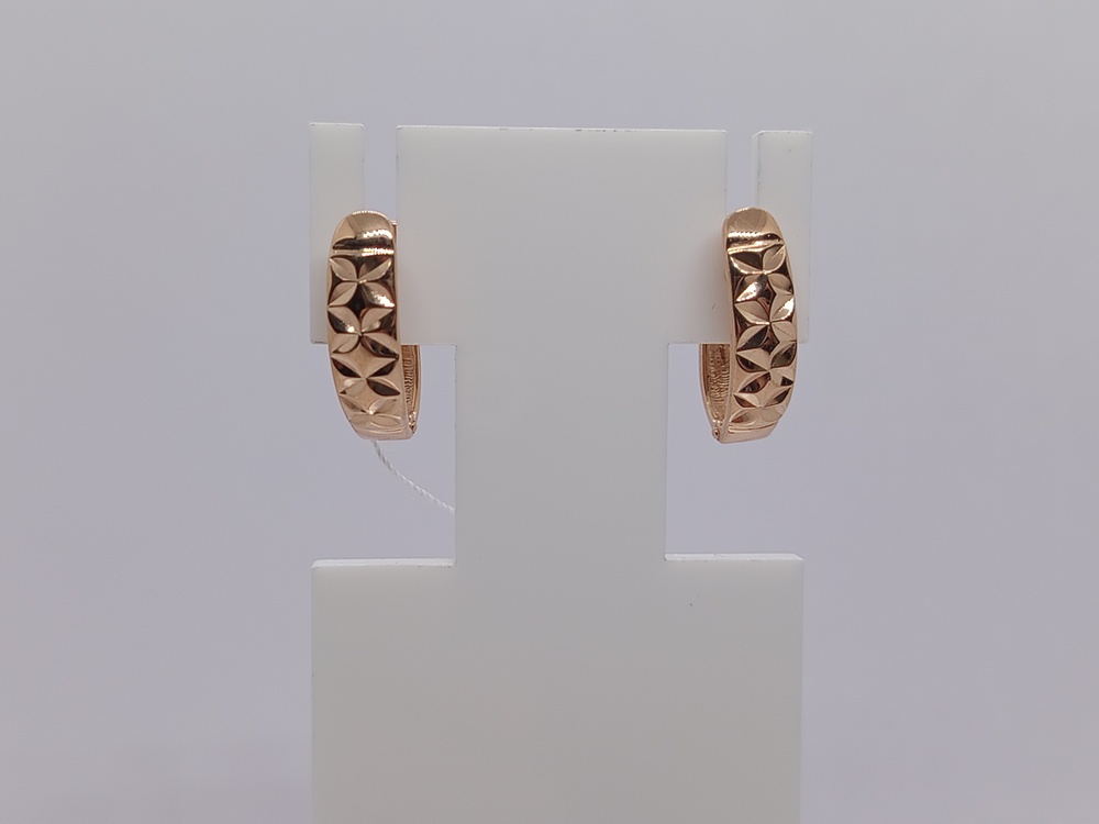 СБКМ585 СЕРЬГИ БЕЗ КАМНЯ (Au 585)