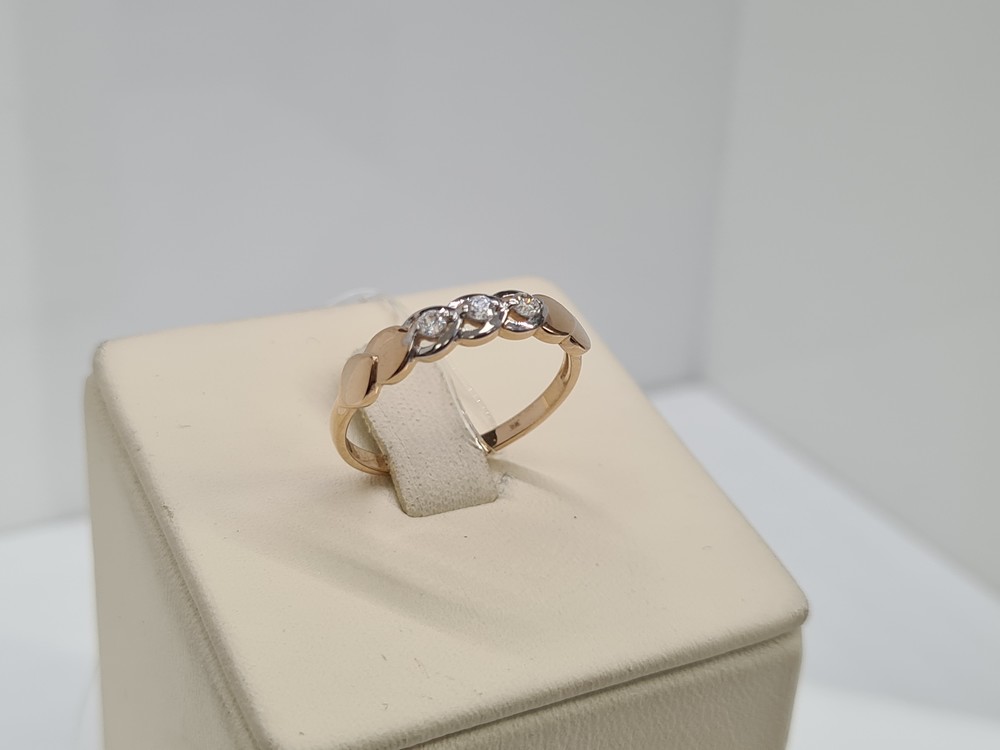 КОЛЬЦО С КАМНЯМИ (Au 585)