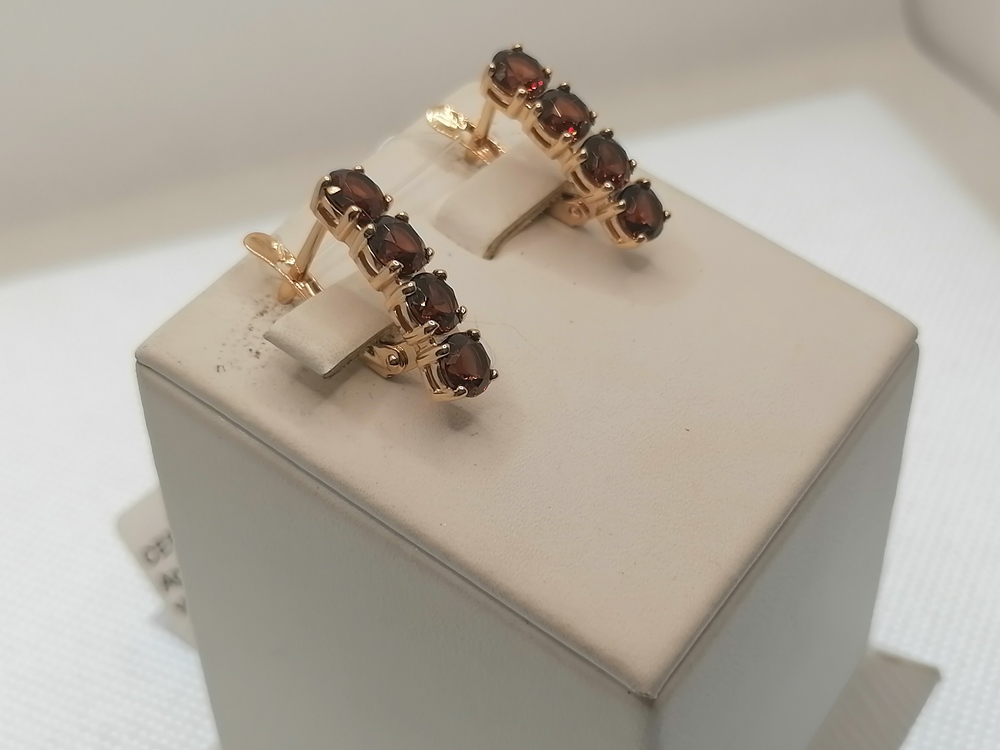 СЕРЬГИ ГРАНАТ (Au 585)