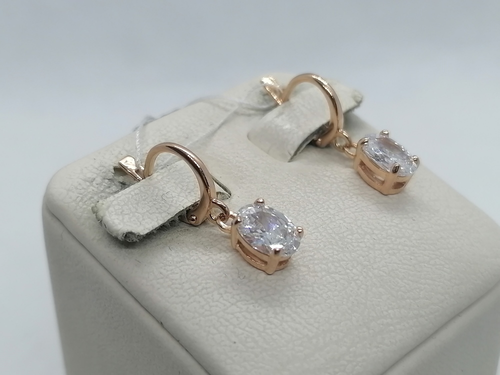 СЕРЬГИ С КАМНЕМ (Au 585)