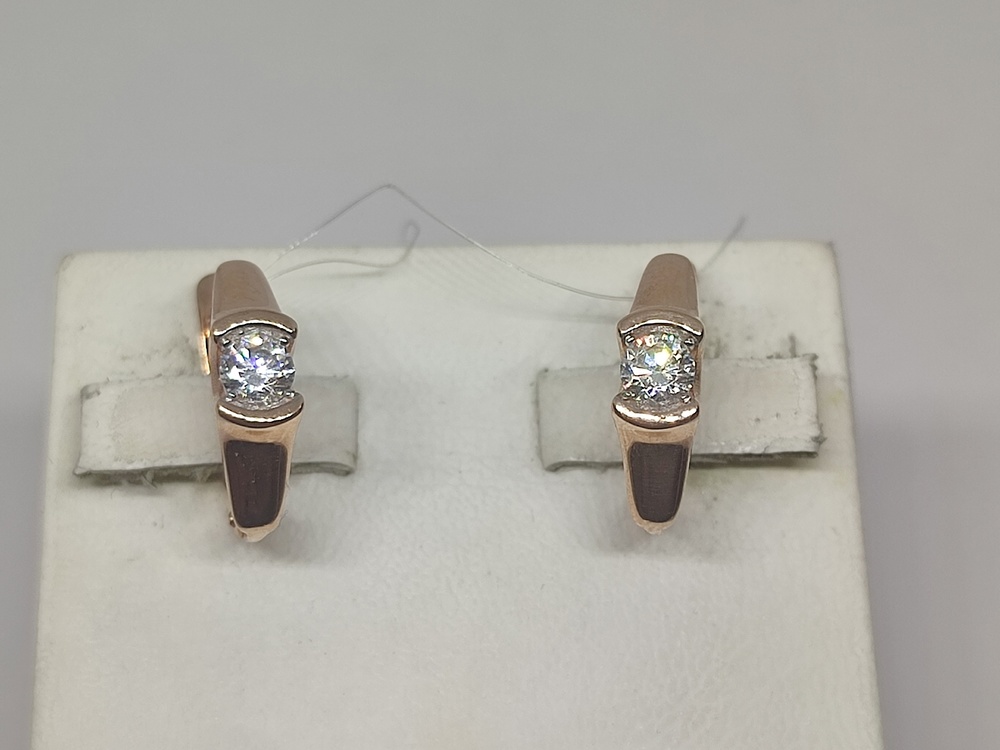 СЕРЬГИ С КАМНЕМ (Au 585)