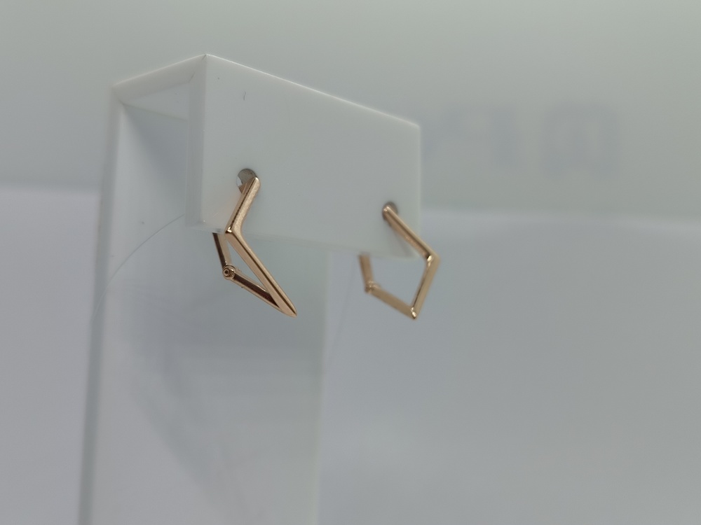 С10013920 СЕРЬГИ БЕЗ КАМНЯ (Au 585)