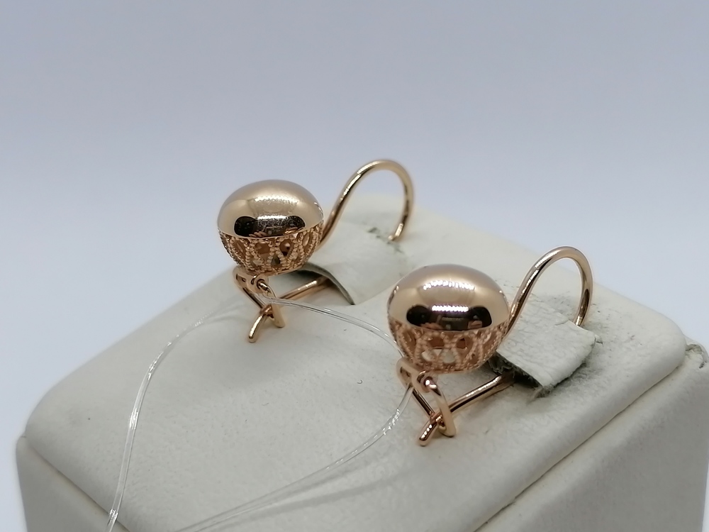 СЕРЬГИ ПЕТЕЛЬКА без камня (Au 585)