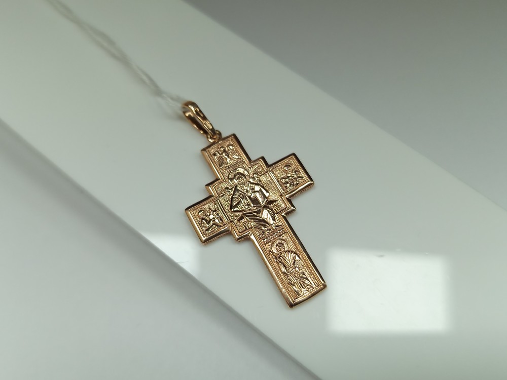ПОДВЕСКА КРЕСТ БЕЗ КАМНЯ (Au 585)