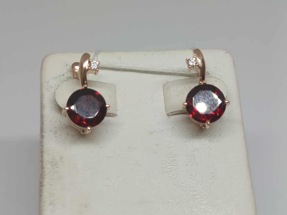 СКМИ585 СЕРЬГИ С КАМНЯМИ (Au 585)