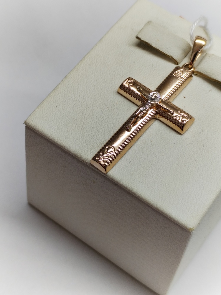 ПОДКБК585 ПОДВЕСКА КРЕСТ БЕЗ КАМНЯ (Au 585)