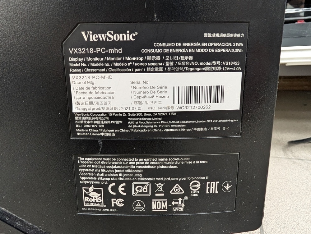 Монитор Viewsonic VX3211-MH