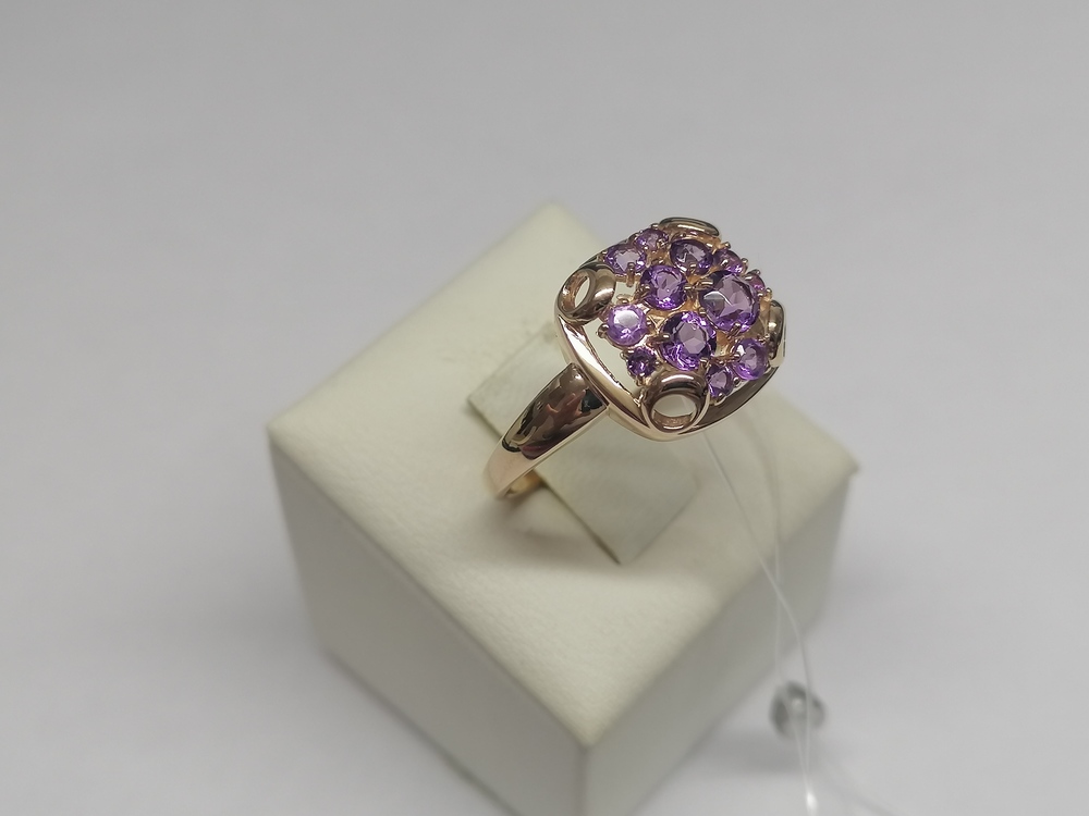 КОЛЬЦО АМЕТИСТ (Au 585)
