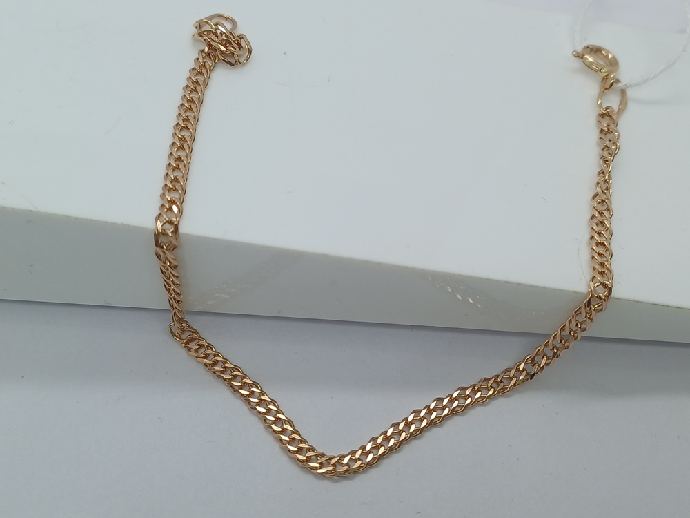 БРАСЛЕТ ПОЛНОВЕСНЫЙ Ромб двойной Au 585