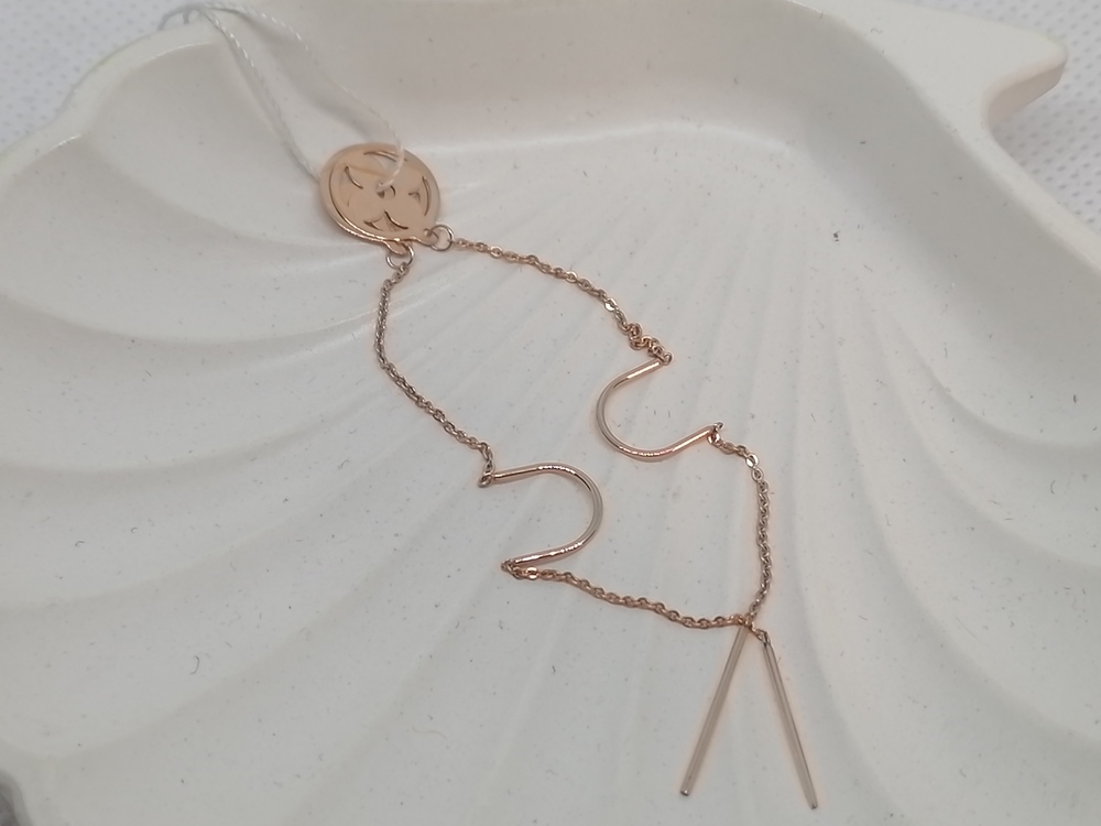 СЕРЬГИ ПРОДЕВКИ без камня (Au 585)