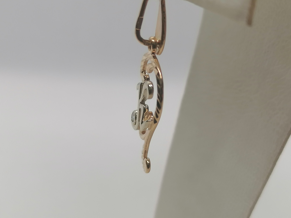 ПОД585 ПОДВЕСКА БУКВА К (Au 585)