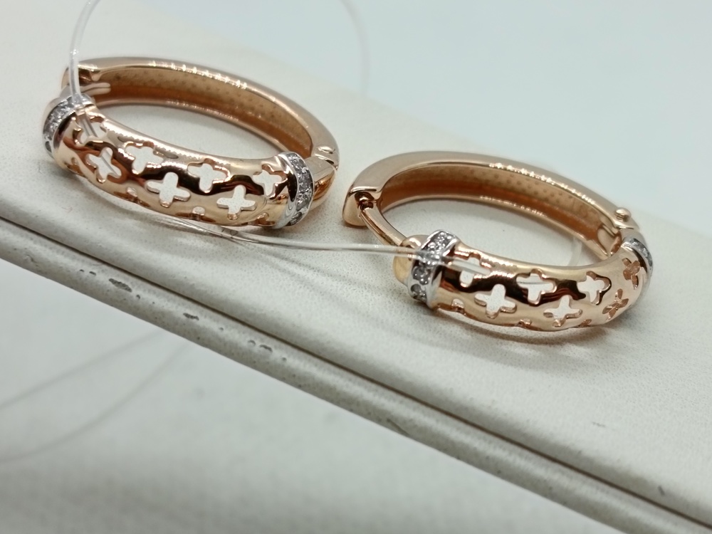 С5091 СЕРЬГИ С КАМНЯМИ (Au 585)