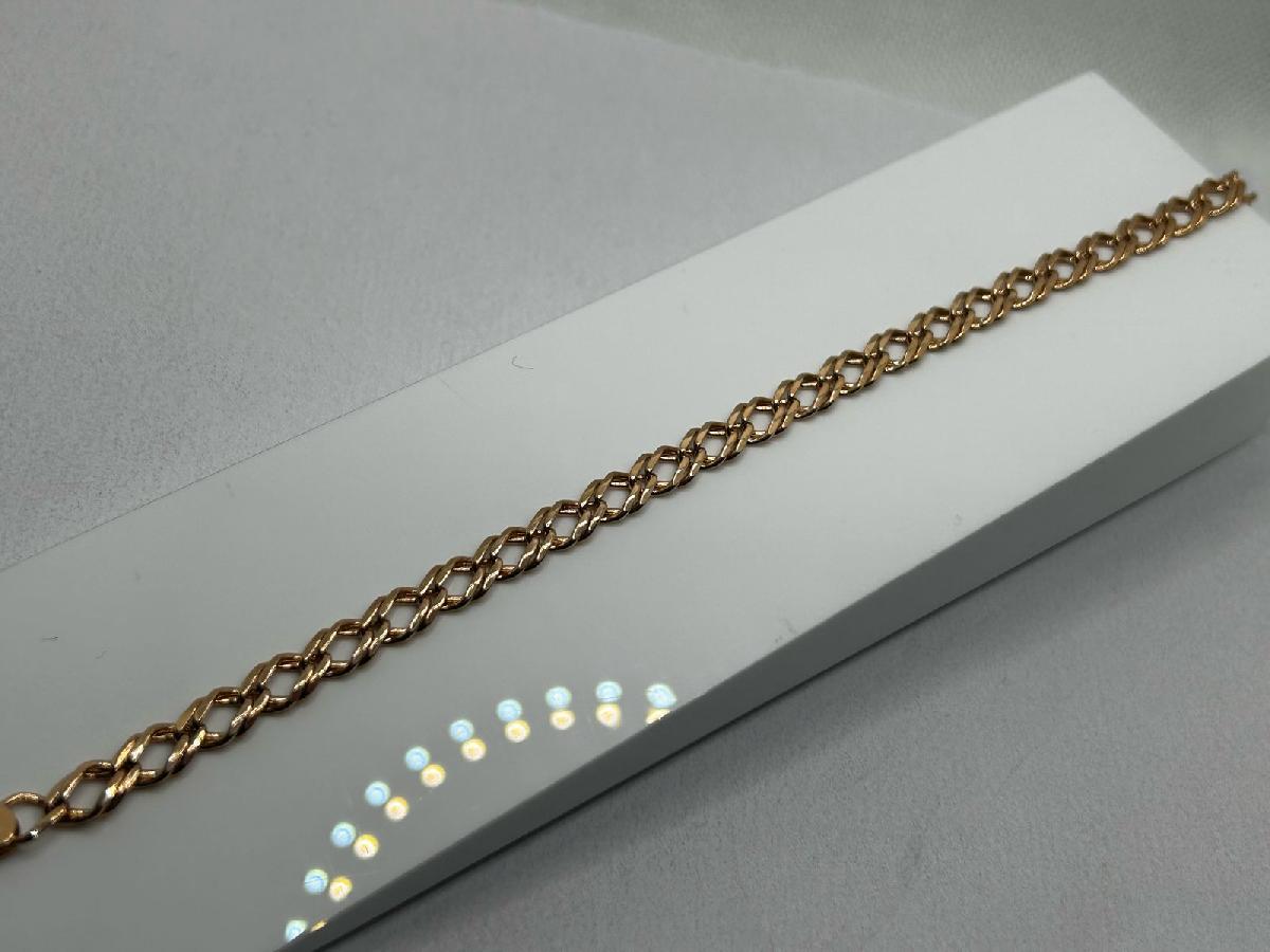 БРАСЛЕТ ПОЛНОВЕСНЫЙ Ромб двойной Au 585