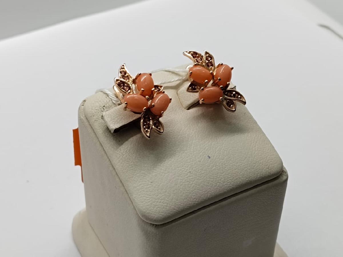 СКМИ585 СЕРЬГИ С КАМНЯМИ (Au 585)