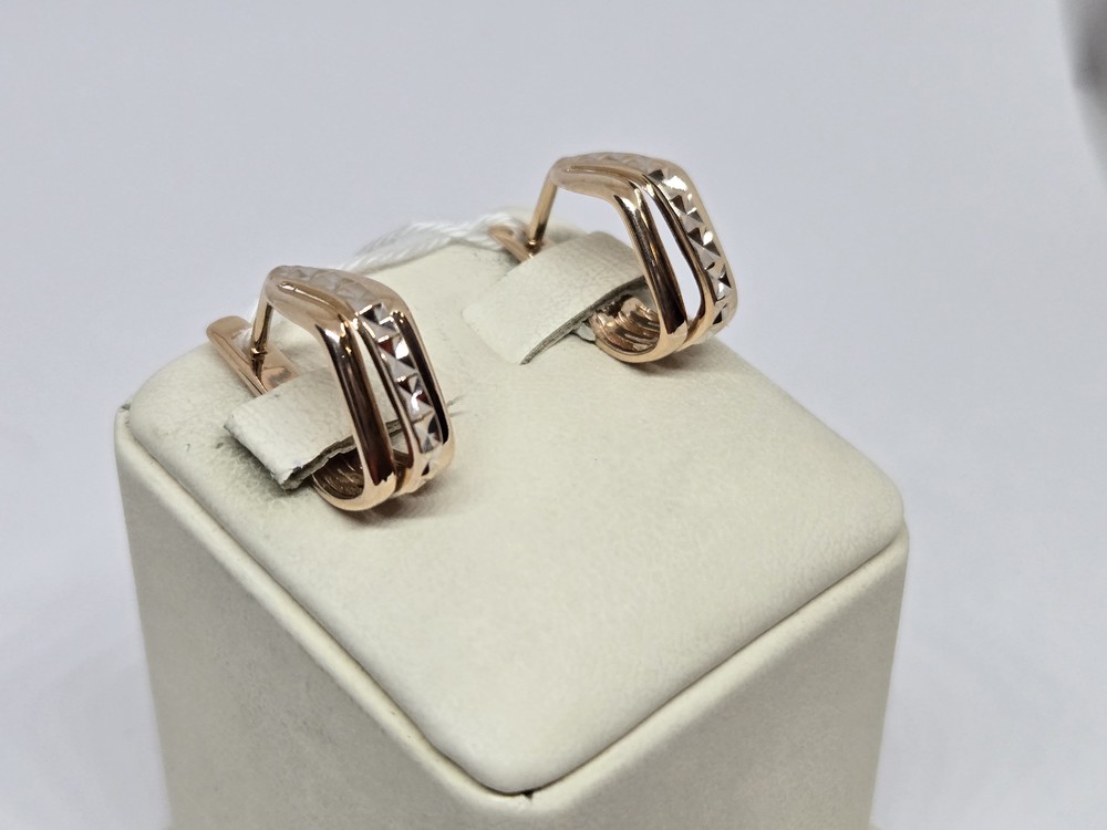 СБКМ585 СЕРЬГИ БЕЗ КАМНЯ (Au 585)