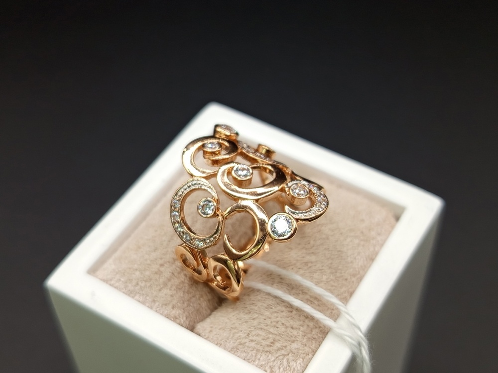 КОЛКМИ585 КОЛЬЦО С КАМНЯМИ (Au 585)