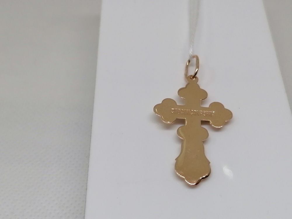 ПОДКБК585 ПОДВЕСКА КРЕСТ БЕЗ КАМНЯ (Au 585)