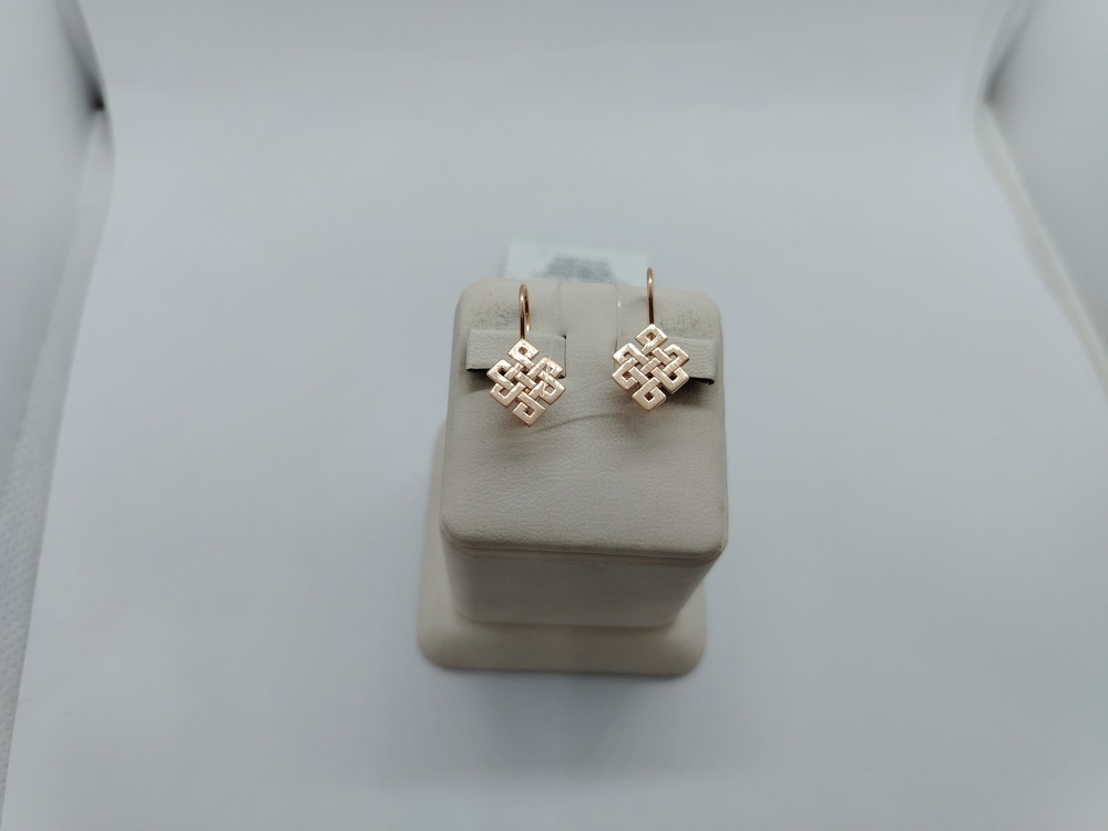 СЕРЬГИ ПЕТЕЛЬКА без камня (Au 585)