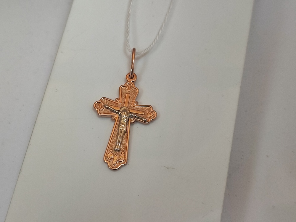 ПОДКБК585 ПОДВЕСКА КРЕСТ БЕЗ КАМНЯ (Au 585)