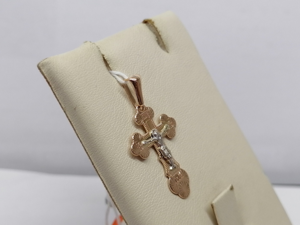 ПОДКБК585 ПОДВЕСКА КРЕСТ БЕЗ КАМНЯ (Au 585)