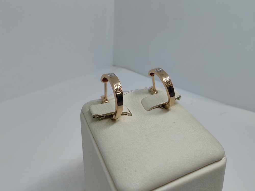 СЕРЬГИ С КАМНЕМ (Au 585)