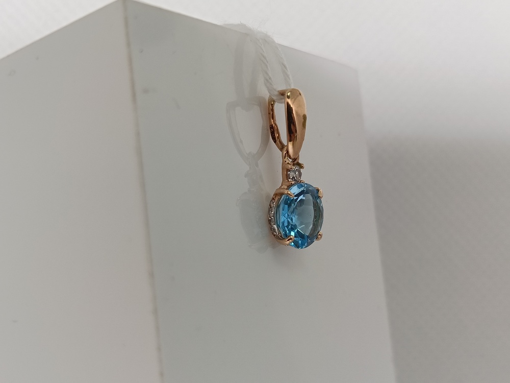 ПОДКМИ585 ПОДВЕСКА С КАМНЯМИ (Au 585)