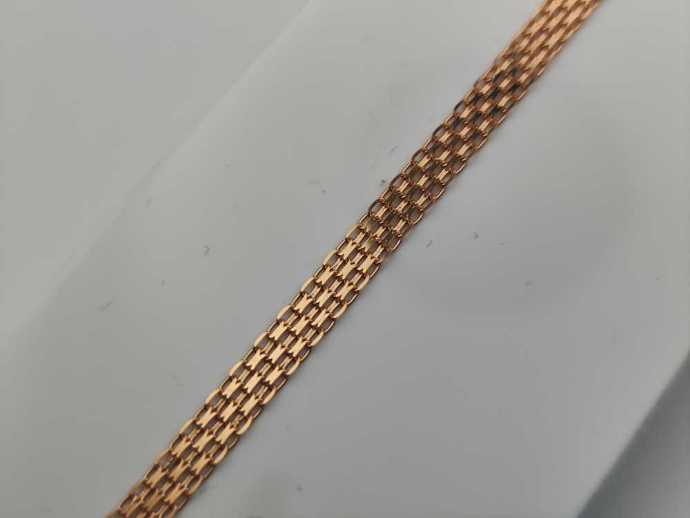 БРАСЛЕТ ПОЛНОВЕСНЫЙ Бисмарк машинный (Au 585)