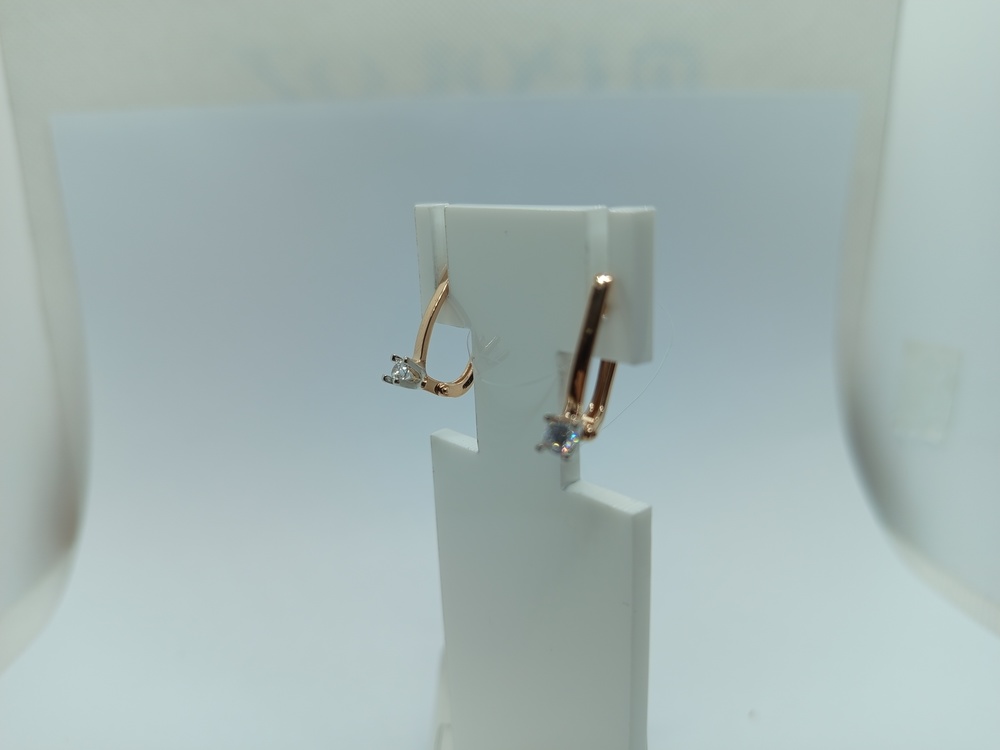 СЕРЬГИ С КАМНЕМ (Au 585)