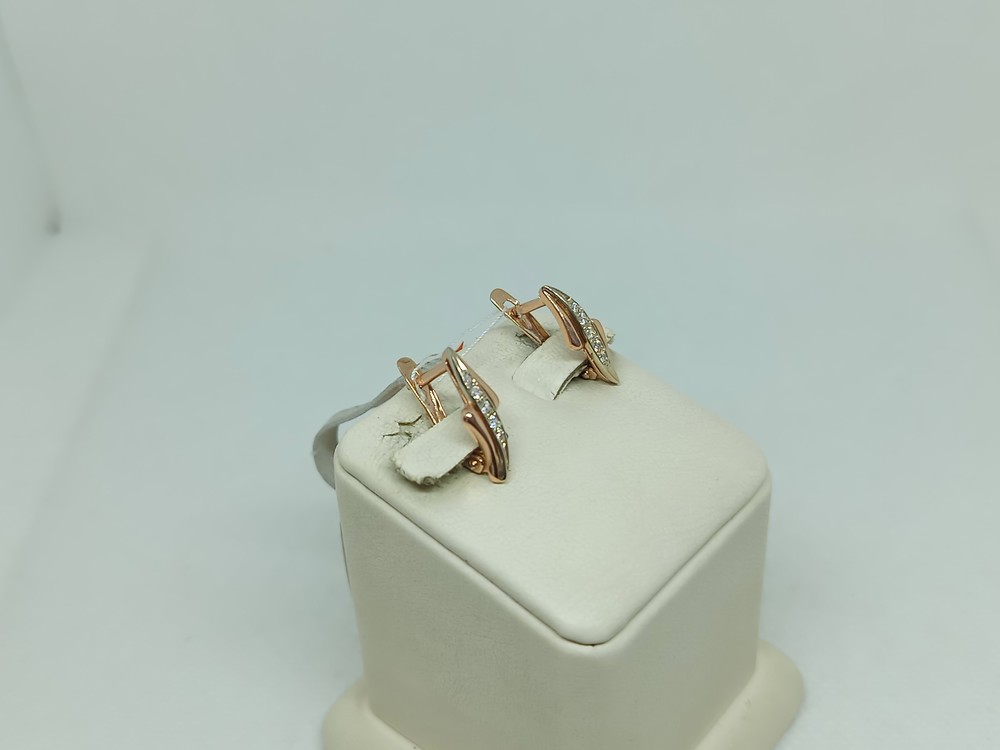 СКМИ585 СЕРЬГИ С КАМНЯМИ (Au 585)